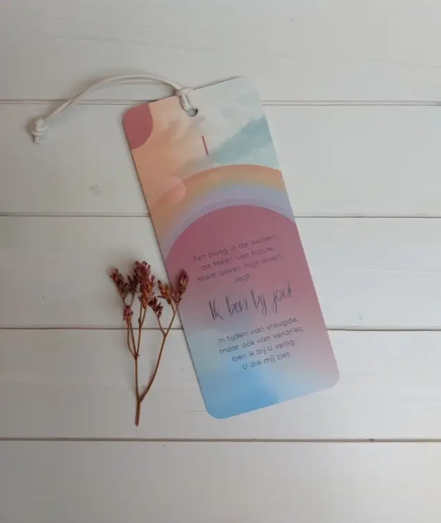 Boekenlegger Een boog in de wolken