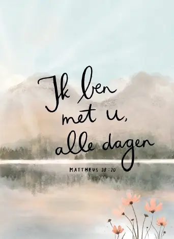 Kaartje A7 Ik ben met u, alle dagen