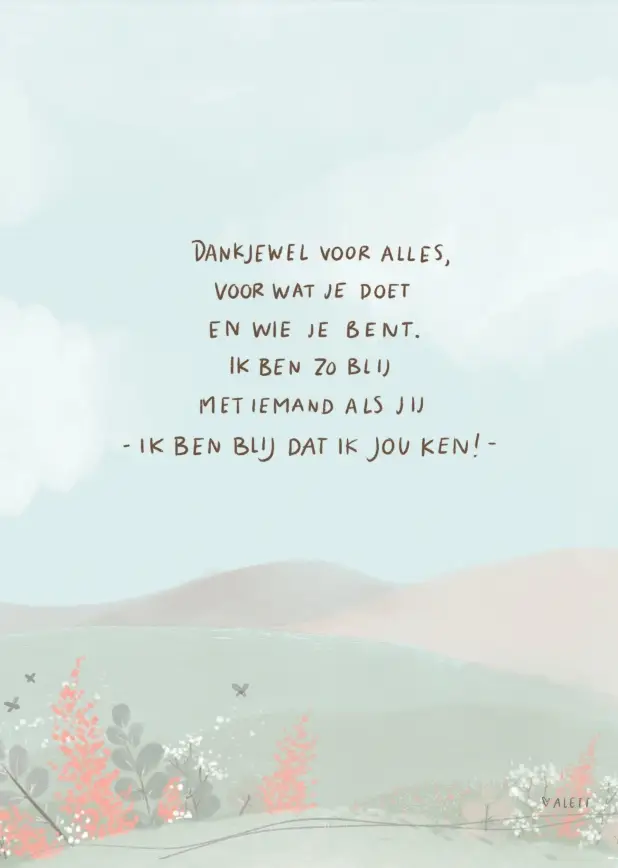 Dankjewel voor alles