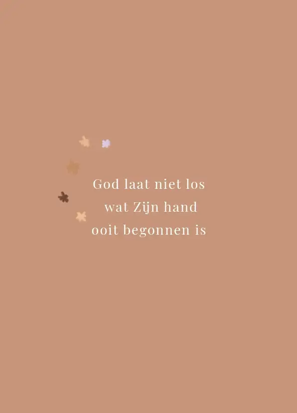 God laat niet los