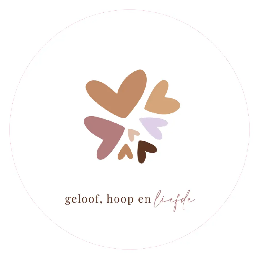 Muurcirkel 25 cm Geloof hoop en liefde