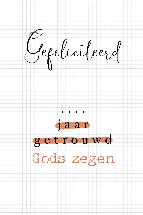 ... jaar getrouwd