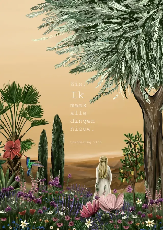 Poster A5 Zie, Ik maak alle dingen..