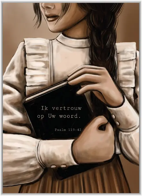 Poster A5 Ik vertrouw Uw woord.