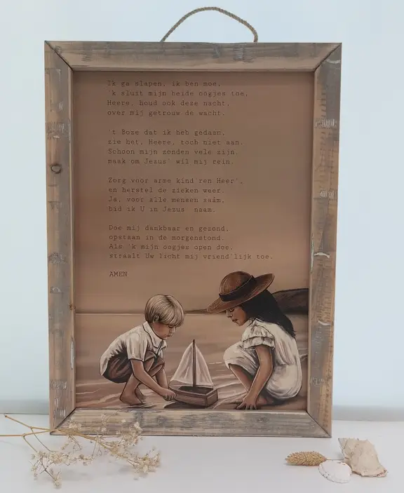 Schilderij A3 Ik ga slapen