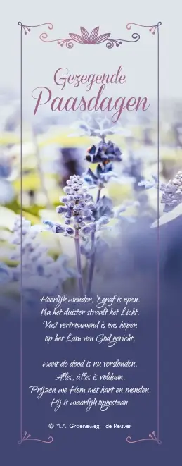 Boekenlegger Gezegende Paasdagen