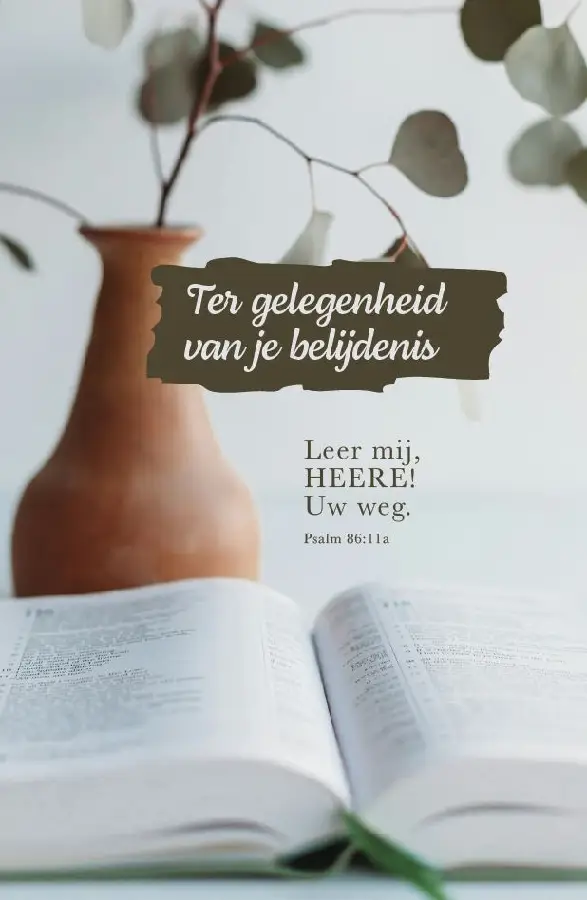 Wenskaart Ter gelegenheid je belijdenis