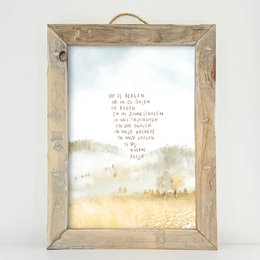 Schilderij A3 Op de bergen