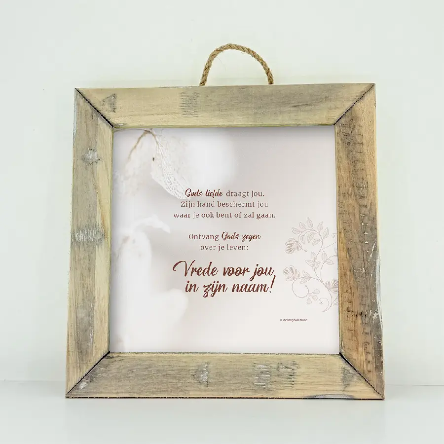 Schilderij Square Gods liefde draagt jou