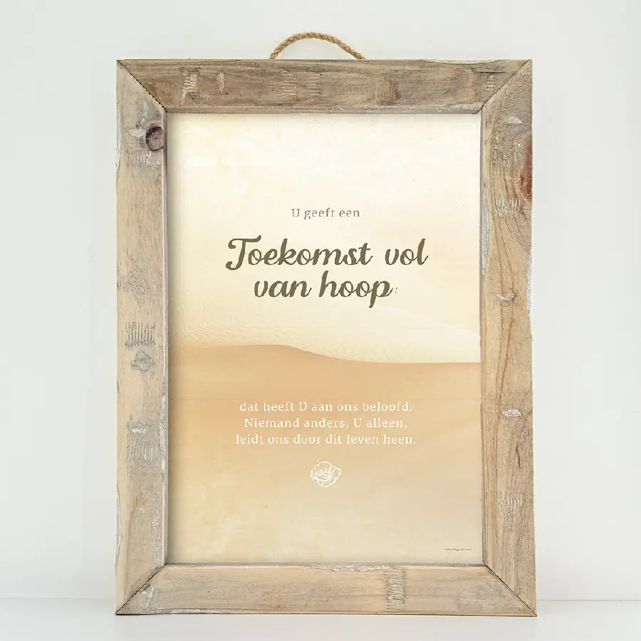 Schilderij A3 U geeft een toekomst