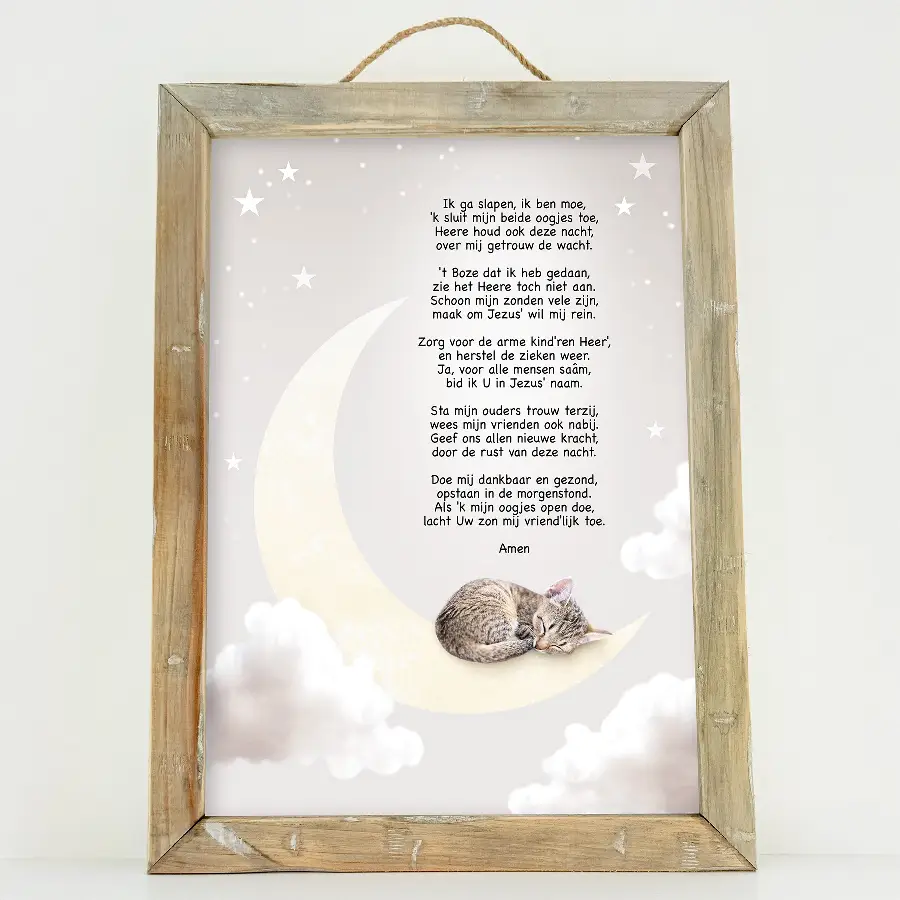 Schilderij A4 Ik ga slapen (trad.)