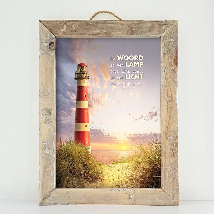 Schilderij A3 Uw Woord is een lamp