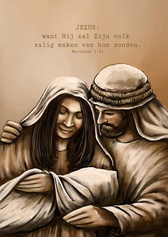 Kaartje A7 Jezus; want Hij zal Zijn volk