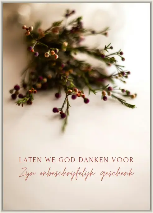 Laten we God danken