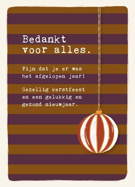Bedankt voor allles