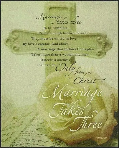 MARRIAGE TAKES THREE - 20X25CM