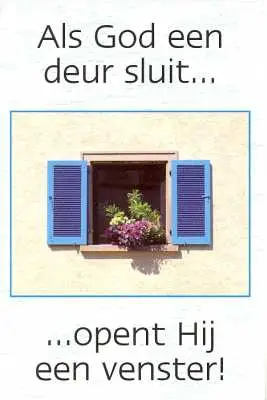 MINIKAART ALS GOD EEN DEUR SLUIT OPENT