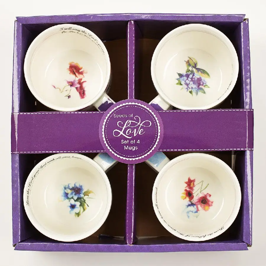 SEEDS OF LOVE - SET OF 4 MUGS