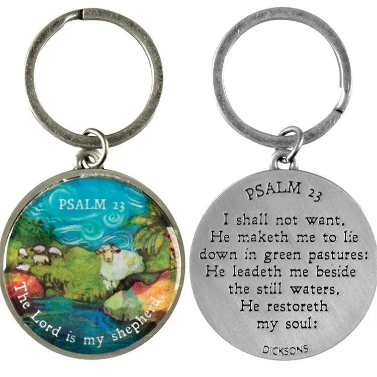Metal keyring psalm 23