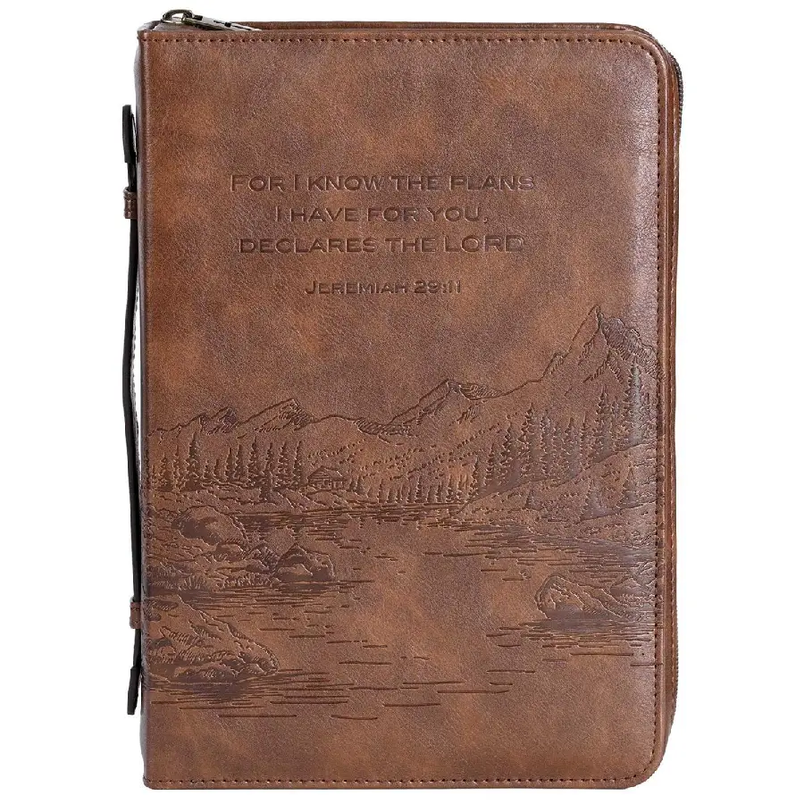 Biblecover X-Large Brown For I know the