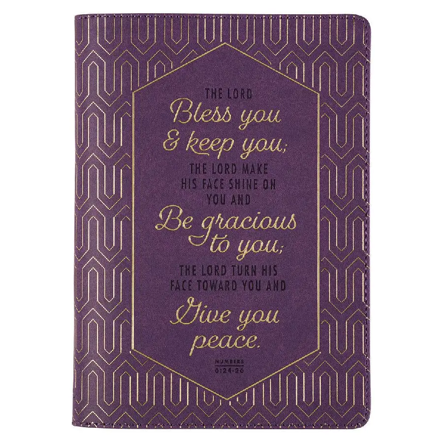 Bless You and Keep You Purple Faux Leath