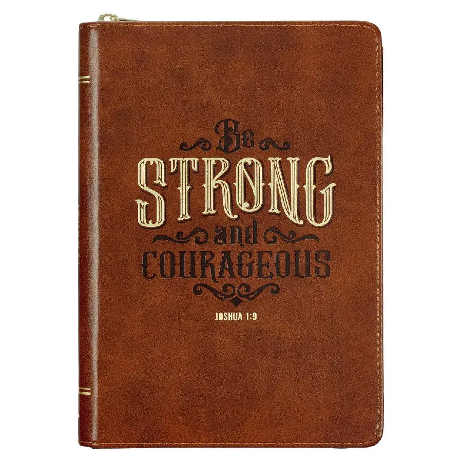 Strong and Courageous brownwith Zipper