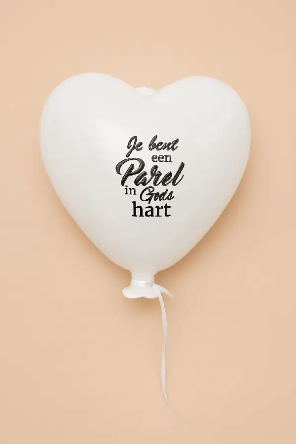 Glazen ballonhart Parel in Gods Hart
