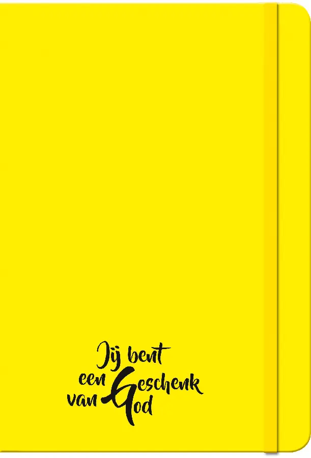 Schrijfboekje geel geschenk van God