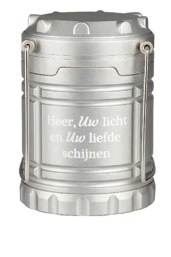 Campinglamp tekst assortie