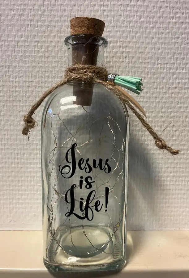 Fles licht Jesus is life