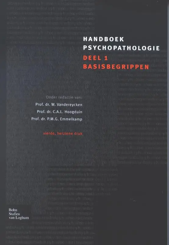 HANDBOEK PSYCHOPATHOLOGIE / 1 BA