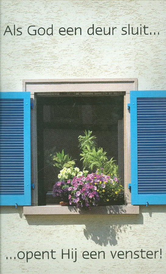POSTER A3 ALS GOD EEN DEUR SLUIT OPENT H