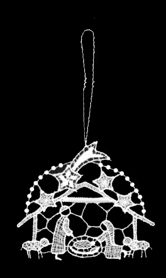 Lace hanger Nativity Jopseh Mary 9cm