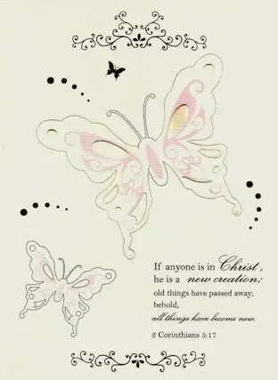 General card butterfly set4