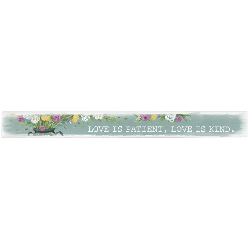 Skinny message bar Love is patient