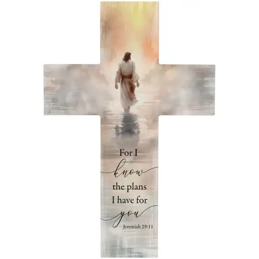 Wall Cross 35,6x23,5cm For I know the pl